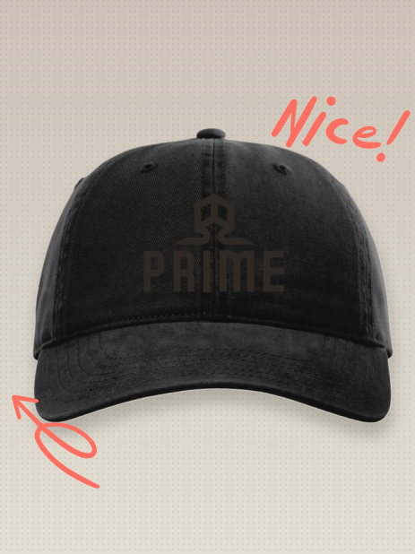 PRIME Vintage Black on Black Hat
